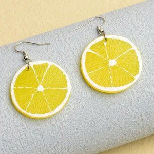 🌼 Jelly Lemon Slice Fashion Fruit Dangle Earrings